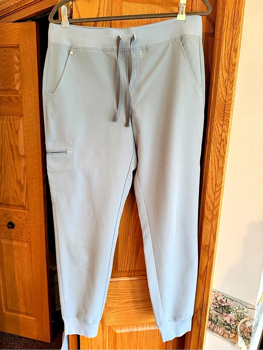 FIGS Zamora Jogger Scrub Pant Light Dusty Blue Medium